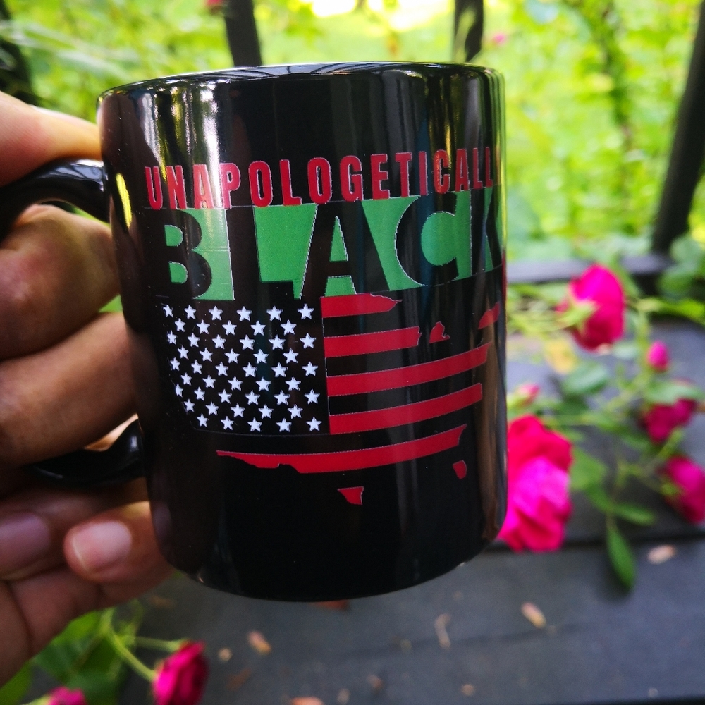 12 oz Coffee mug. Unapologetically Black ỌṢỌ AṢA